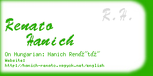 renato hanich business card